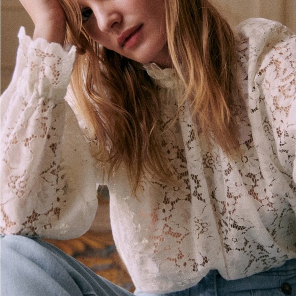 Sezane Tops - Sezane Sheila Blouse in Ecru
